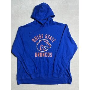 NWOT Boise State Broncos Hoodie Sweatshirt Mens XXL Blue Orange NCAA College